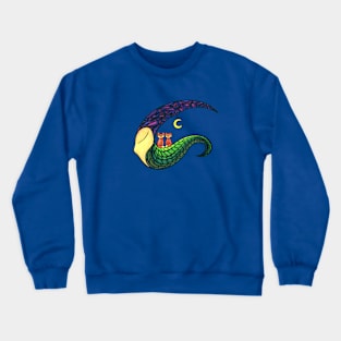 Nighttime Travelers - Whimsical drawing Crewneck Sweatshirt